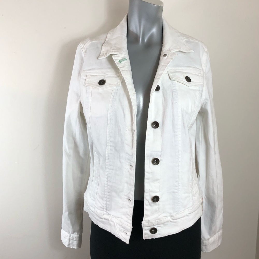 Tommy Hilfiger White Denim Jacket Size M